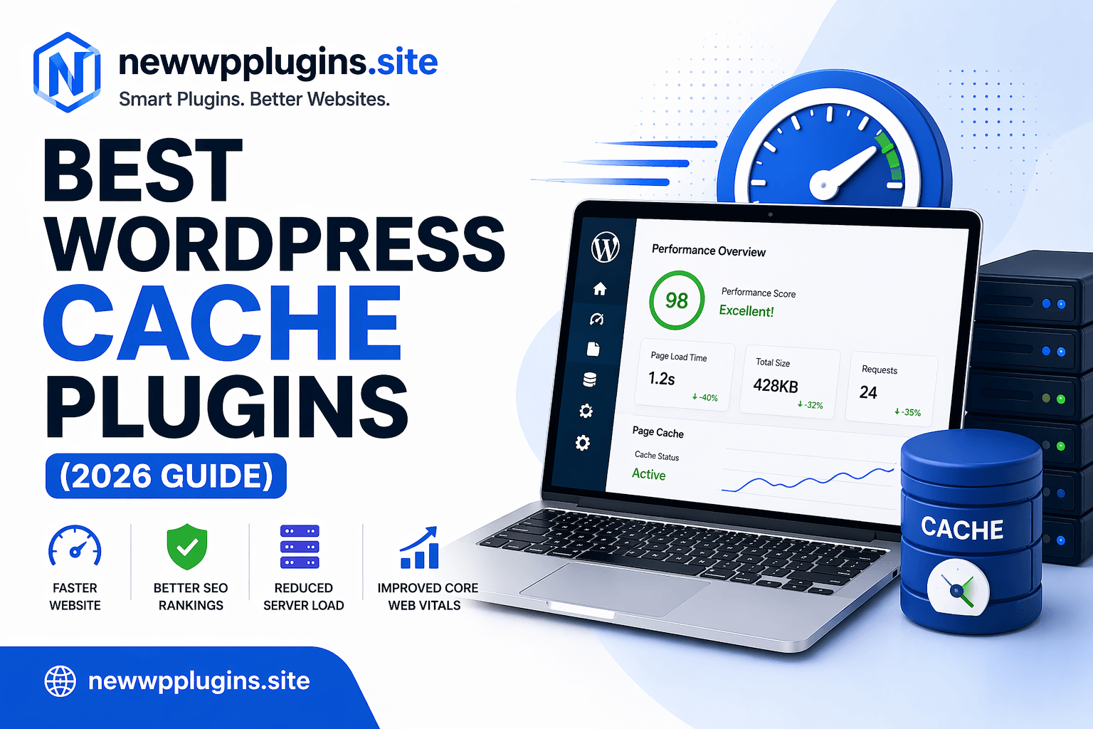 Best Cache Plugins for WordPress 2026 comparison guide cover